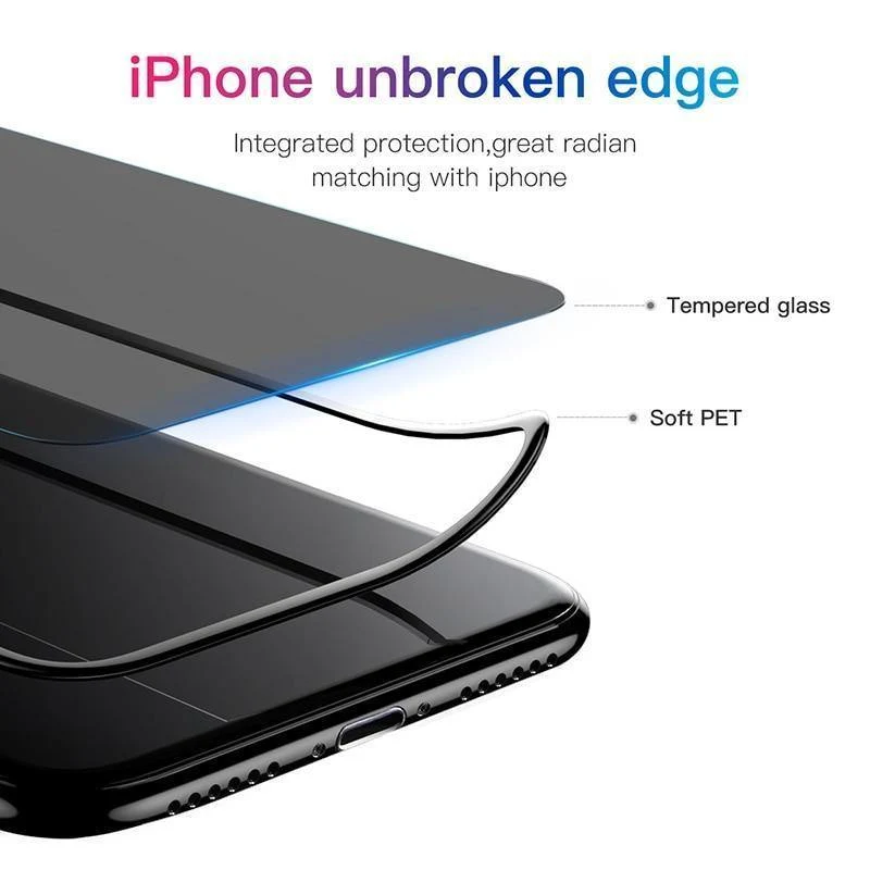 Baseus 0.23 mm Displayschutz für iPhone Xs XR Xs Max 2018 Schutzglas Volle Abdeckung gehärtetes Glas für iPhone X Anti Spy