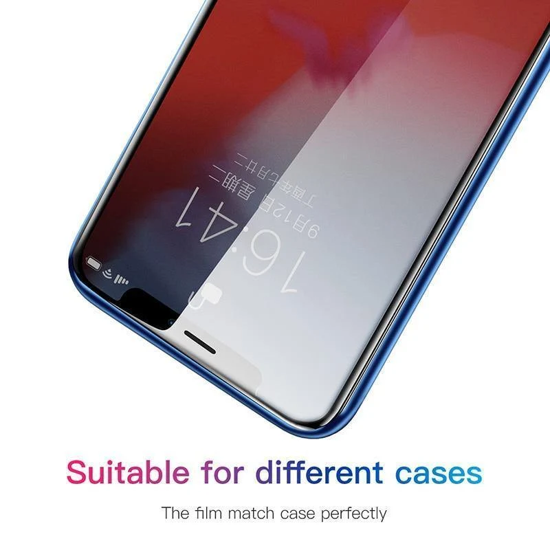 Baseus 0.23 mm Displayschutz für iPhone Xs XR Xs Max 2018 Schutzglas Volle Abdeckung gehärtetes Glas für iPhone X Anti Spy