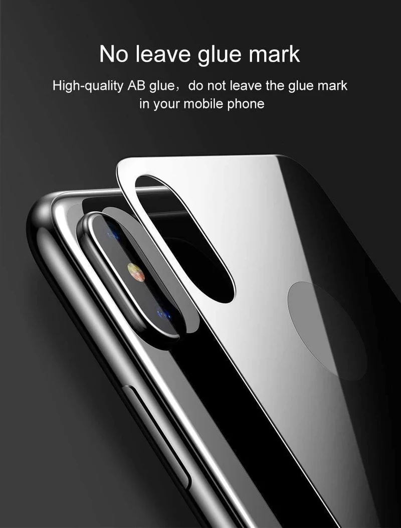 Baseus 0.3 mm Rückschutz für iPhone X gehärtetes Glas Rückabdeckung Ultradünnes kratzfestes Glas für iPhone X Rückfolie