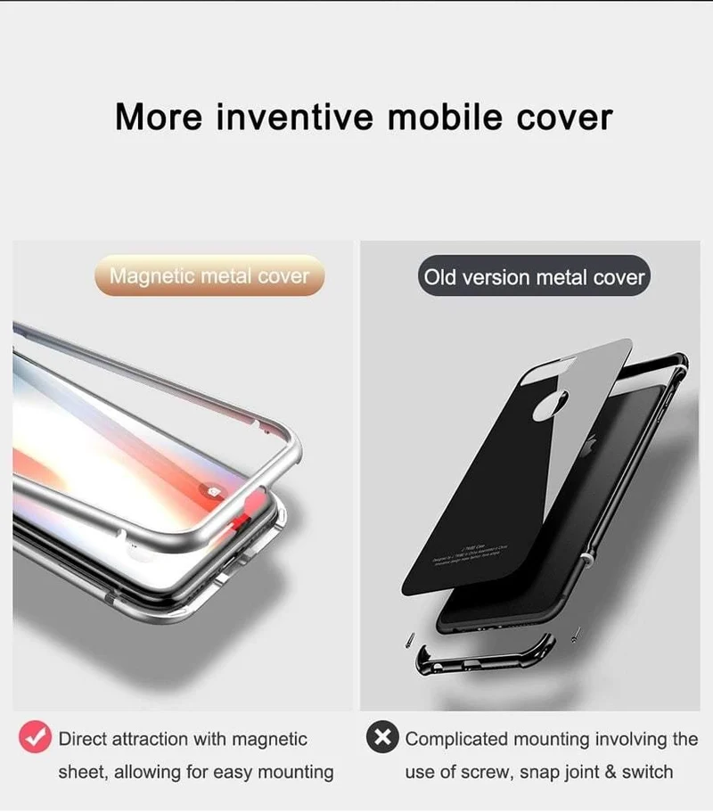 Baseus Magnetische Adsorption Flip Case für iPhone Xs Max Xs Metallrahmen Hartglashülle für iPhone Xs 2018 Telefon Coque Cover
