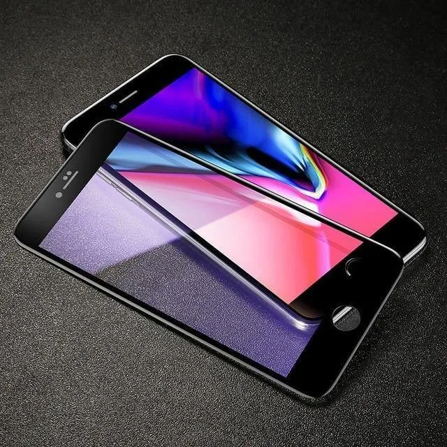 Baseus 5D Displayschutz für iPhone 7 8 gehärtetes Glas Vollbild Anti-Blaulicht-Frontglas für iPhone 7 Plus 8 Plus Glas
