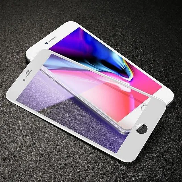 Baseus 5D Displayschutz für iPhone 7 8 gehärtetes Glas Vollbild Anti-Blaulicht-Frontglas für iPhone 7 Plus 8 Plus Glas