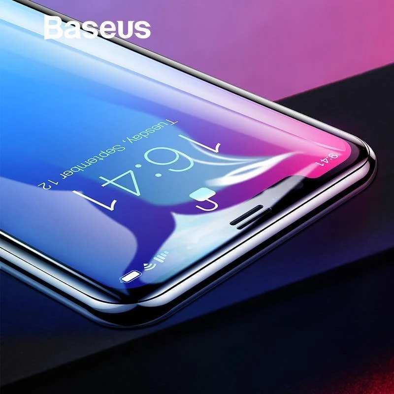 Baseus 0.2 mm Schutzglas für iPhone Xs Xs Max XR 2018 Displayschutzfolie dünne, vollständige Abdeckung aus gehärtetem Glas für iPhone Xs