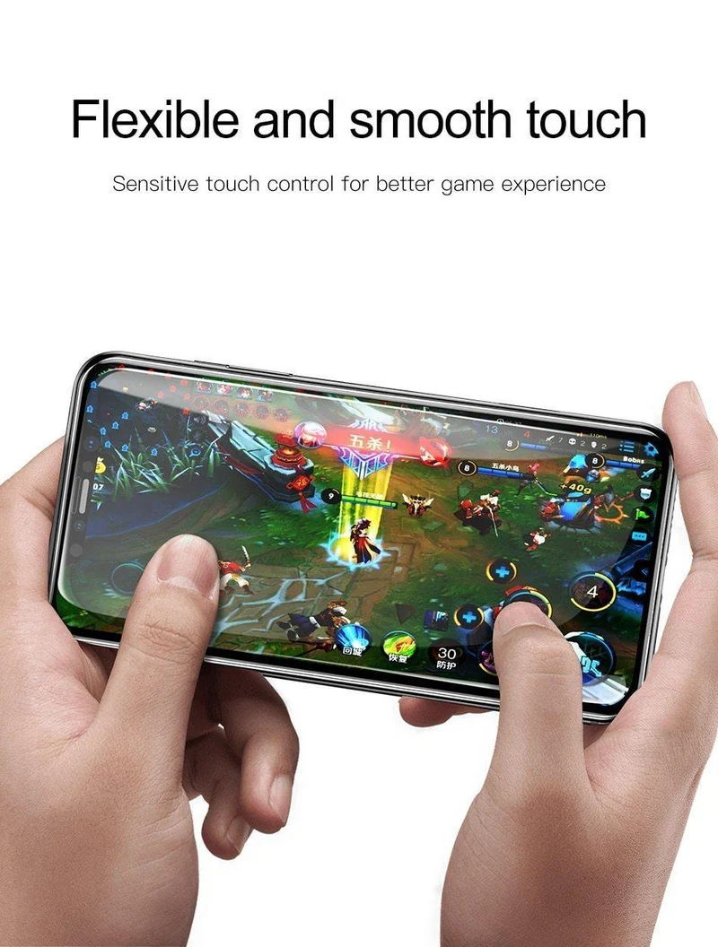 Baseus 0.2 mm Schutzglas für iPhone Xs Xs Max XR 2018 Displayschutzfolie dünne, vollständige Abdeckung aus gehärtetem Glas für iPhone Xs