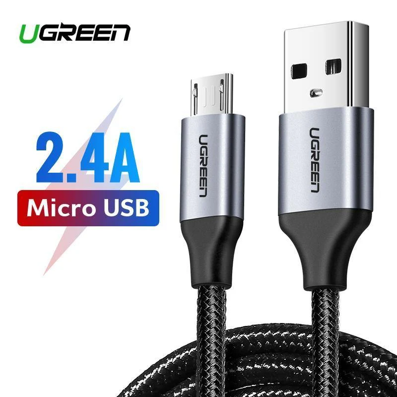 Ugreen Micro USB Kabel 2.4A Schnelle Lade Datenkabel für Xiaomi Redmi Hinweis Huawei HTC Handy Ladegerät Kabel Micro USB Kabel