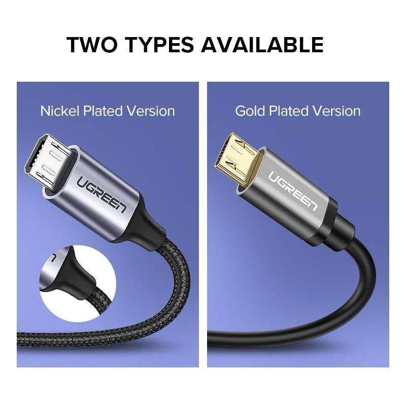 Ugreen Micro USB Kabel 2.4A Schnelle Lade Datenkabel für Xiaomi Redmi Hinweis Huawei HTC Handy Ladegerät Kabel Micro USB Kabel