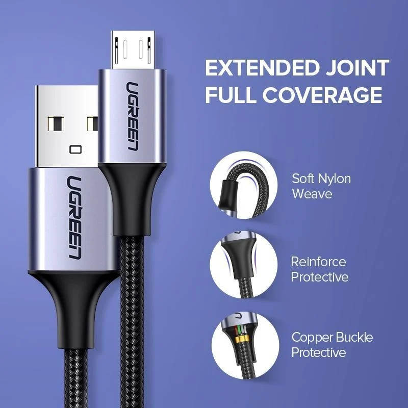 Ugreen Micro USB Kabel 2.4A Schnelle Lade Datenkabel für Xiaomi Redmi Hinweis Huawei HTC Handy Ladegerät Kabel Micro USB Kabel