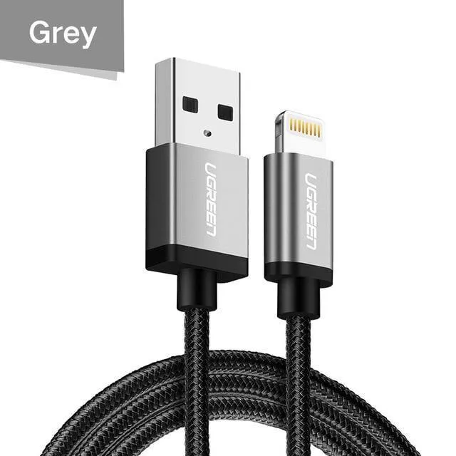 Ugreen MFi USB-Kabel für iPhone Xs Max 7 Plus 2.4A Schnelllade-Lightning-Kabel für iPhone 6 USB-Datenkabel Telefon-Ladekabel
