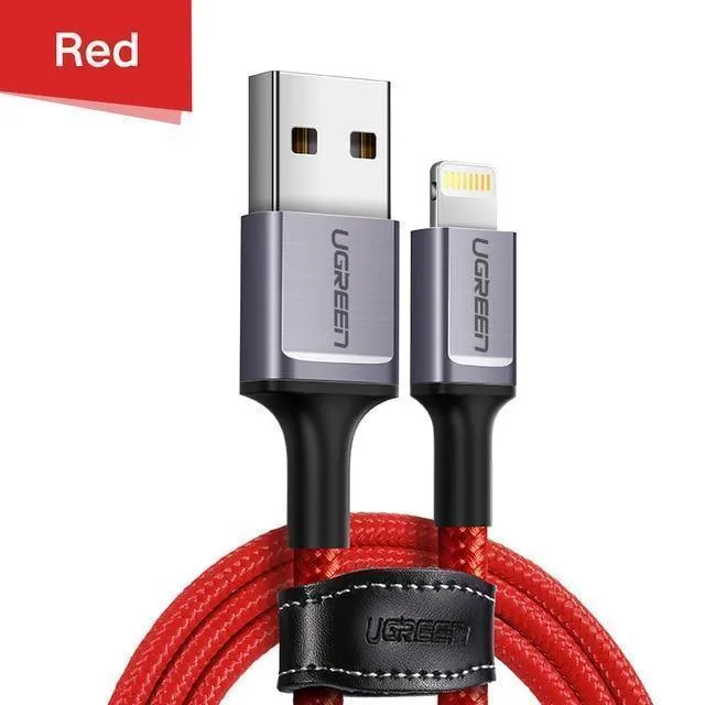 Ugreen MFi USB-Kabel für iPhone Xs Max 7 Plus 2.4A Schnelllade-Lightning-Kabel für iPhone 6 USB-Datenkabel Telefon-Ladekabel
