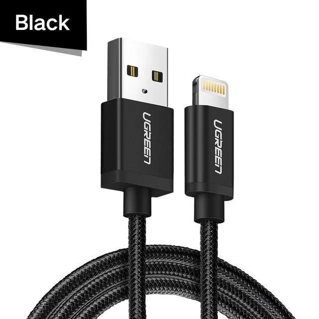 Ugreen MFi USB-Kabel für iPhone Xs Max 7 Plus 2.4A Schnelllade-Lightning-Kabel für iPhone 6 USB-Datenkabel Telefon-Ladekabel