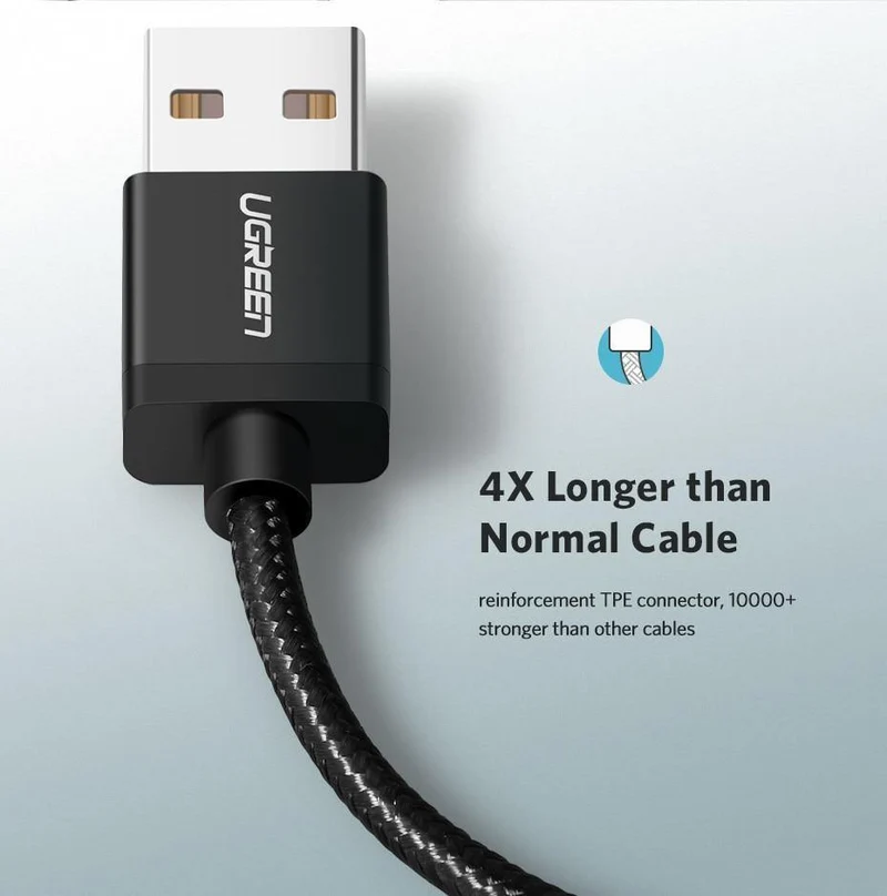 Ugreen MFi USB-Kabel für iPhone Xs Max 7 Plus 2.4A Schnelllade-Lightning-Kabel für iPhone 6 USB-Datenkabel Telefon-Ladekabel