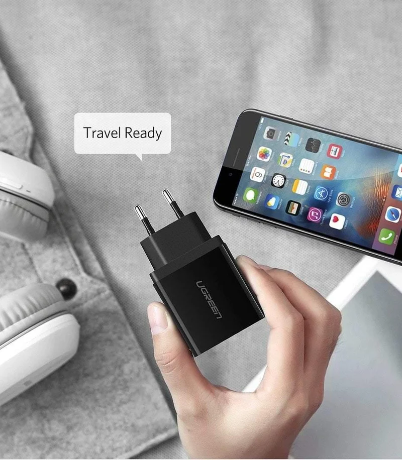 Ugreen USB Ladegerät für iPhone Xs X 8 7 Schnelles Ladegerät für Samsung Xiaomi Huawei Ladegerät EU Adapter Handy Ladegerät