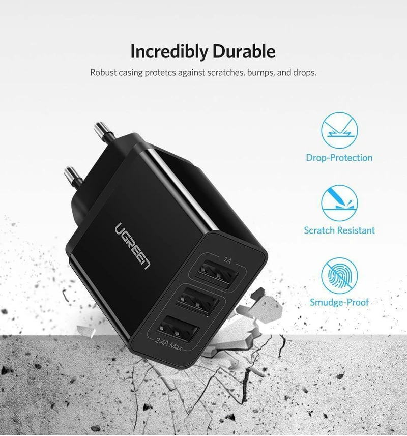 Ugreen USB Ladegerät für iPhone Xs X 8 7 Schnelles Ladegerät für Samsung Xiaomi Huawei Ladegerät EU Adapter Handy Ladegerät