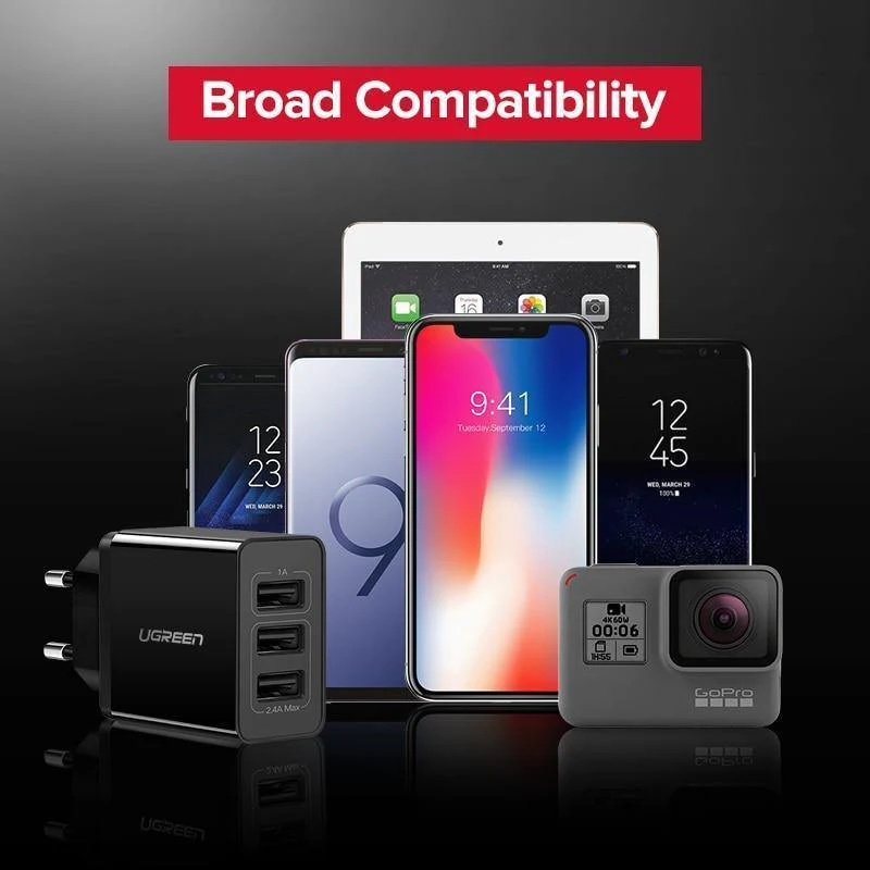 Ugreen USB Ladegerät für iPhone Xs X 8 7 Schnelles Ladegerät für Samsung Xiaomi Huawei Ladegerät EU Adapter Handy Ladegerät
