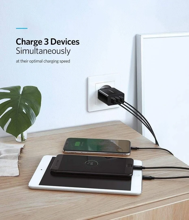 Ugreen USB Ladegerät für iPhone Xs X 8 7 Schnelles Ladegerät für Samsung Xiaomi Huawei Ladegerät EU Adapter Handy Ladegerät