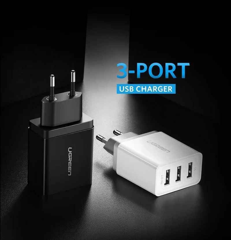 Ugreen USB Ladegerät für iPhone Xs X 8 7 Schnelles Ladegerät für Samsung Xiaomi Huawei Ladegerät EU Adapter Handy Ladegerät