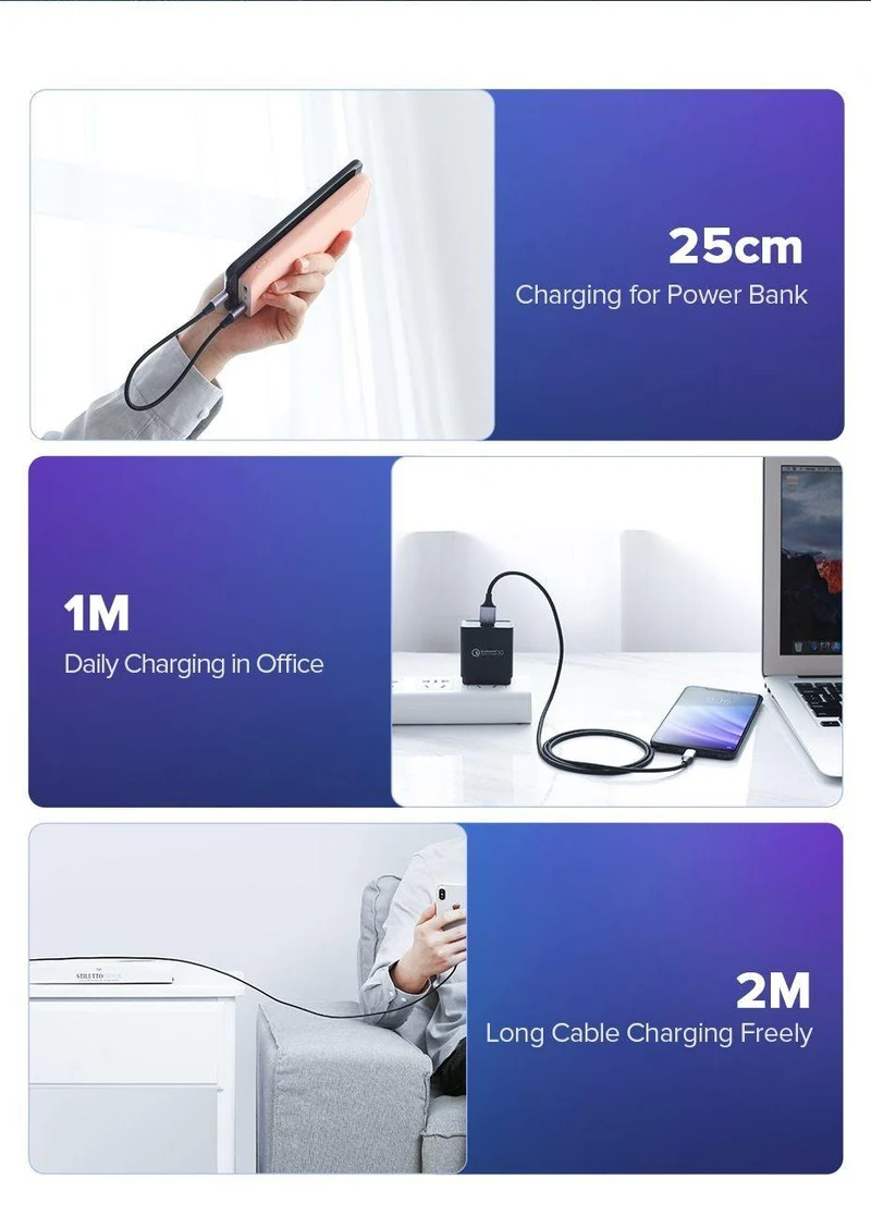Ugreen USB Typ C Kabel USB C Schnelle Lade Datenkabel für Samsung Galaxy S9 S8 Plus Handy Ladegerät Kabel für Xiaomi Mi 8