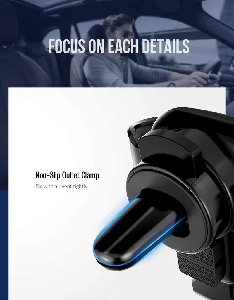 Ugreen Qi Car Wireless Charger für iPhone Xs XR X 8 10W Schnelles kabelloses Laden für Samsung Galaxy S9 S8 Kfz-Ladegerät