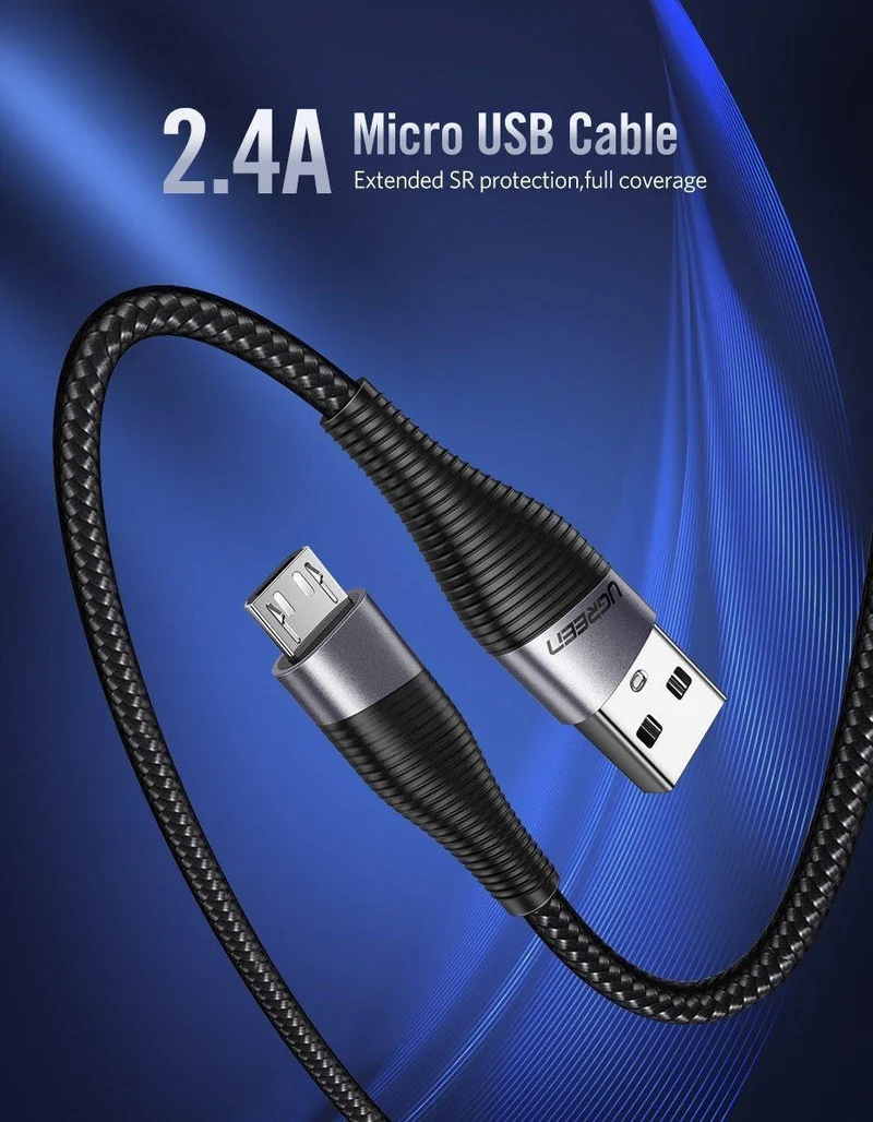 Ugreen Schnellladekabel Micro USB für Xiaomi Redmi Note 5 Pro 4 Android Handy Ladegerät Datenkabel für Samsung S7 USB Kabel