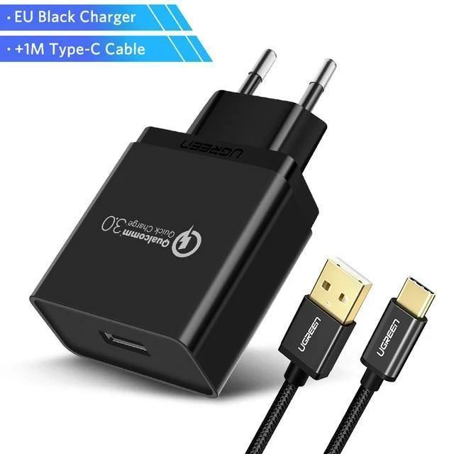 Ugreen USB Ladegerät 18W Quick Charge 3.0 Handy Ladegerät für iPhone Fast QC 3.0 Ladegerät für Huawei Samsung Galaxy S9+ S8+