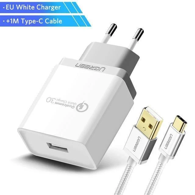 Ugreen USB Ladegerät 18W Quick Charge 3.0 Handy Ladegerät für iPhone Fast QC 3.0 Ladegerät für Huawei Samsung Galaxy S9+ S8+