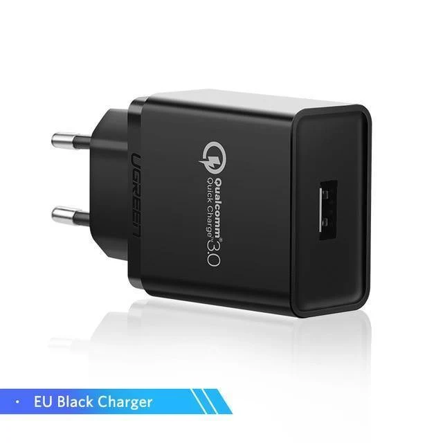 Ugreen USB Ladegerät 18W Quick Charge 3.0 Handy Ladegerät für iPhone Fast QC 3.0 Ladegerät für Huawei Samsung Galaxy S9+ S8+