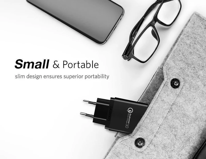 Ugreen USB Ladegerät 18W Quick Charge 3.0 Handy Ladegerät für iPhone Fast QC 3.0 Ladegerät für Huawei Samsung Galaxy S9+ S8+