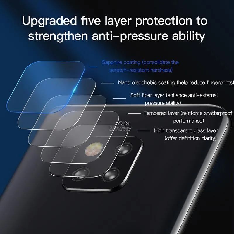 Baseus 0.2 mm gehärtetes Glas-Kameraobjektiv für Huawei Mate 20 Pro, Displayschutzfolie aus Glas für die Rückkamera für Mate 20