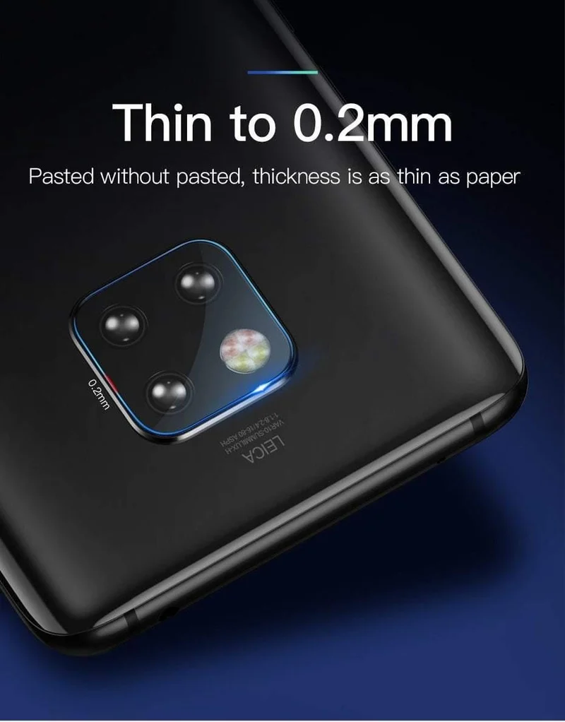 Baseus 0.2 mm gehärtetes Glas-Kameraobjektiv für Huawei Mate 20 Pro, Displayschutzfolie aus Glas für die Rückkamera für Mate 20