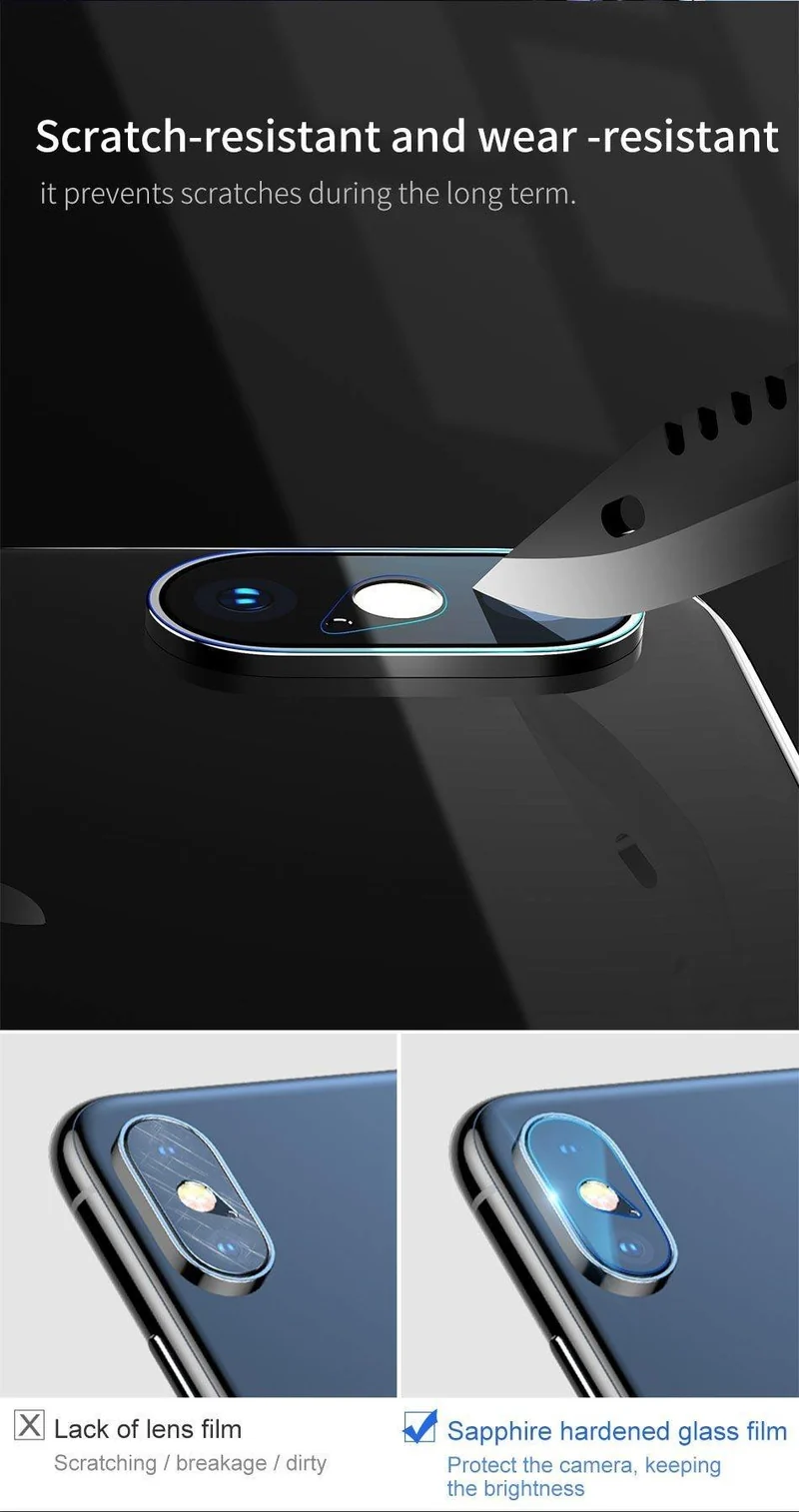 Baseus Zurück Kamera Objektiv Gehärtetem Glas Für iPhone XS Xs Max Xsmax Telefon Objektiv Schutz Glas Screen Protector Für iPhonexs Max