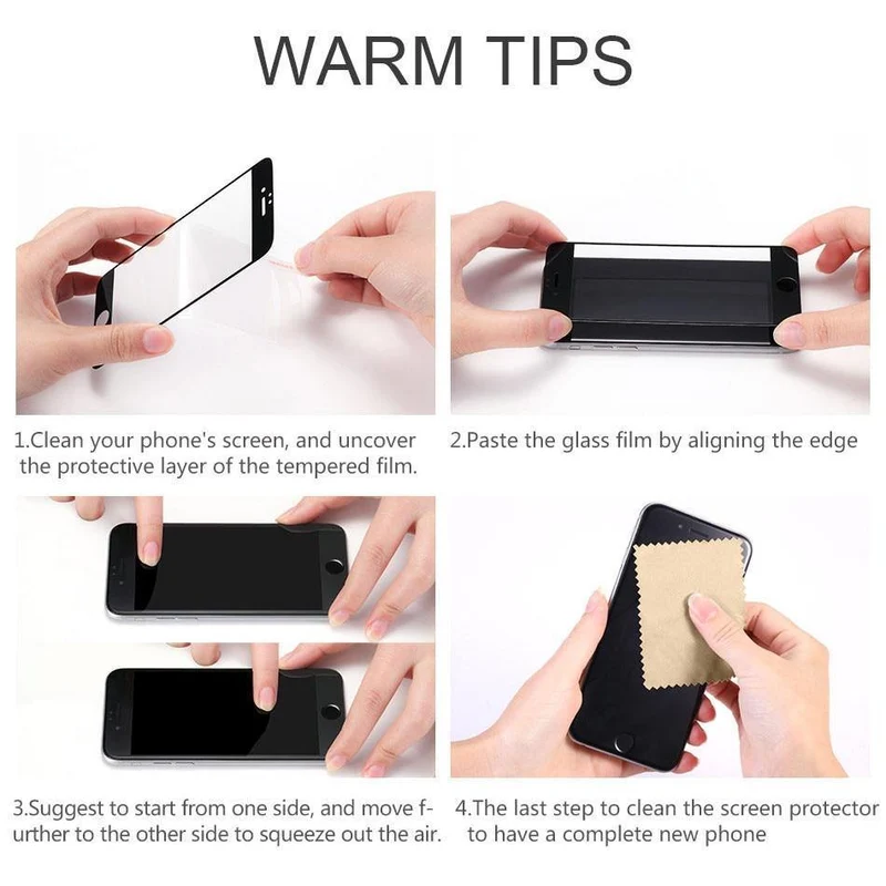 Baseus 0.23MM Displayschutz gehärtetes Glas für iPhone 8 7 6 6s Plus weicher 3D gebogener Full Cover Schutzfolie aus gehärtetem Glas