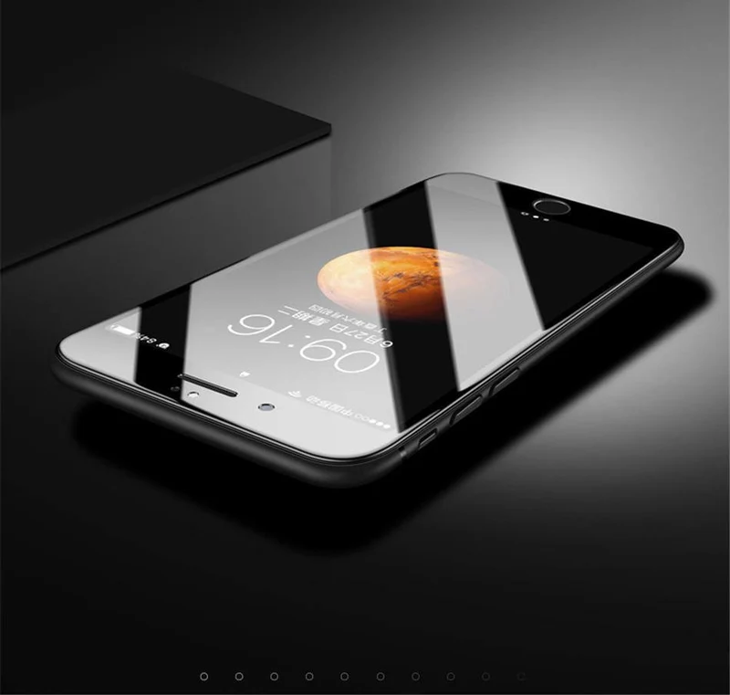 Baseus Displayschutzfolie für iPhone X 8 7 6 S 6S Plus gehärtetes Glas 0.23 mm weiches PET 3D gebogene Schutzglas-Frontfolie