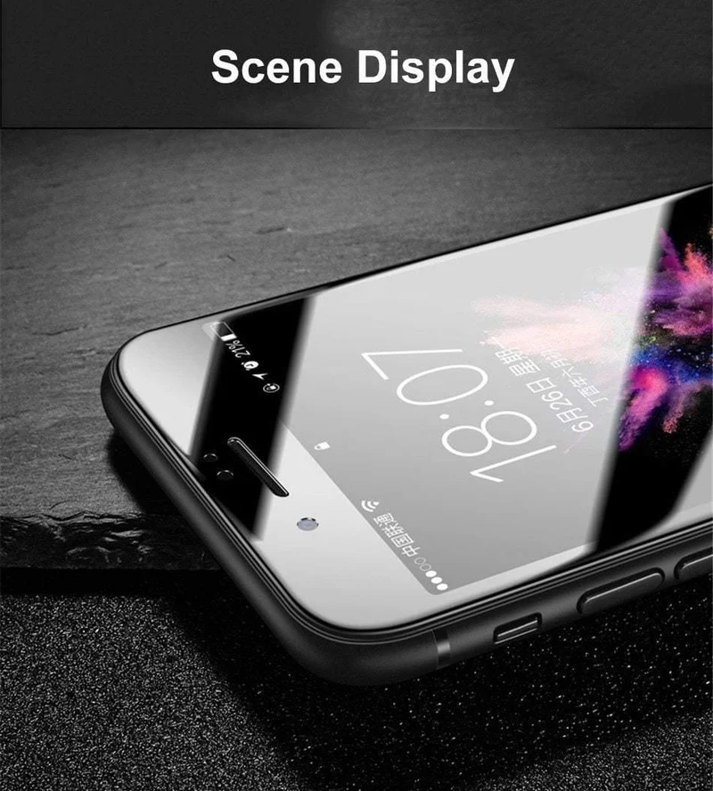 Baseus Displayschutzfolie für iPhone X 8 7 6 S 6S Plus gehärtetes Glas 0.23 mm weiches PET 3D gebogene Schutzglas-Frontfolie