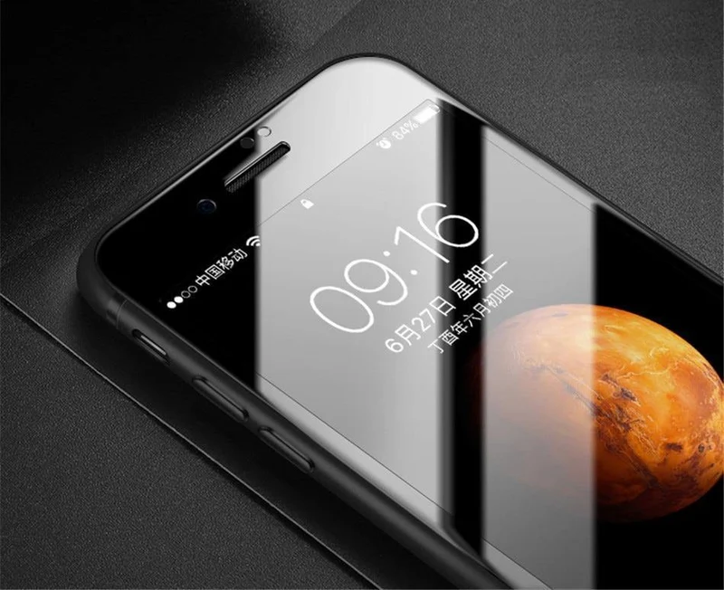 Baseus Displayschutzfolie für iPhone X 8 7 6 S 6S Plus gehärtetes Glas 0.23 mm weiches PET 3D gebogene Schutzglas-Frontfolie