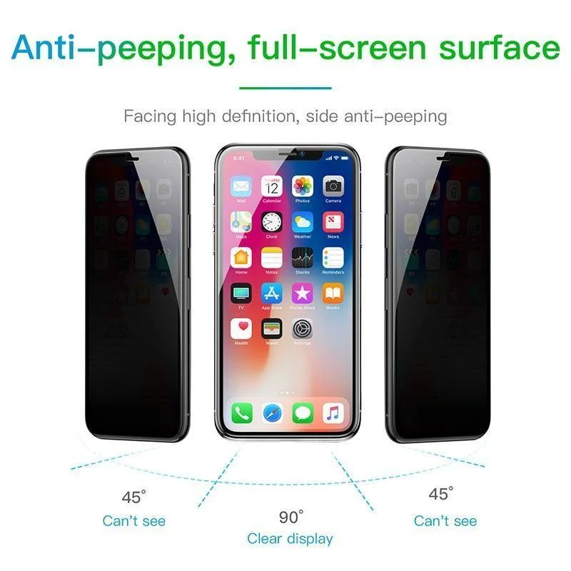 Baseus Privatsphäre Schutz Displayschutzfolie für iPhone Xs Max XR Anti-Peeping Schutzfolie aus gehärtetem Glas für iPhoneXs