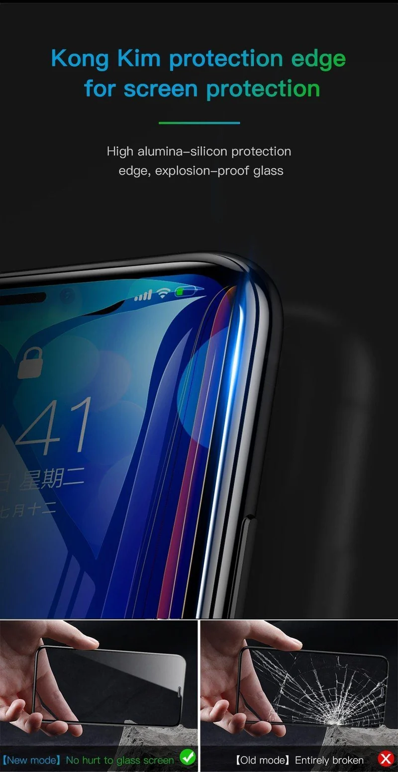Baseus Privatsphäre Schutz Displayschutzfolie für iPhone Xs Max XR Anti-Peeping Schutzfolie aus gehärtetem Glas für iPhoneXs