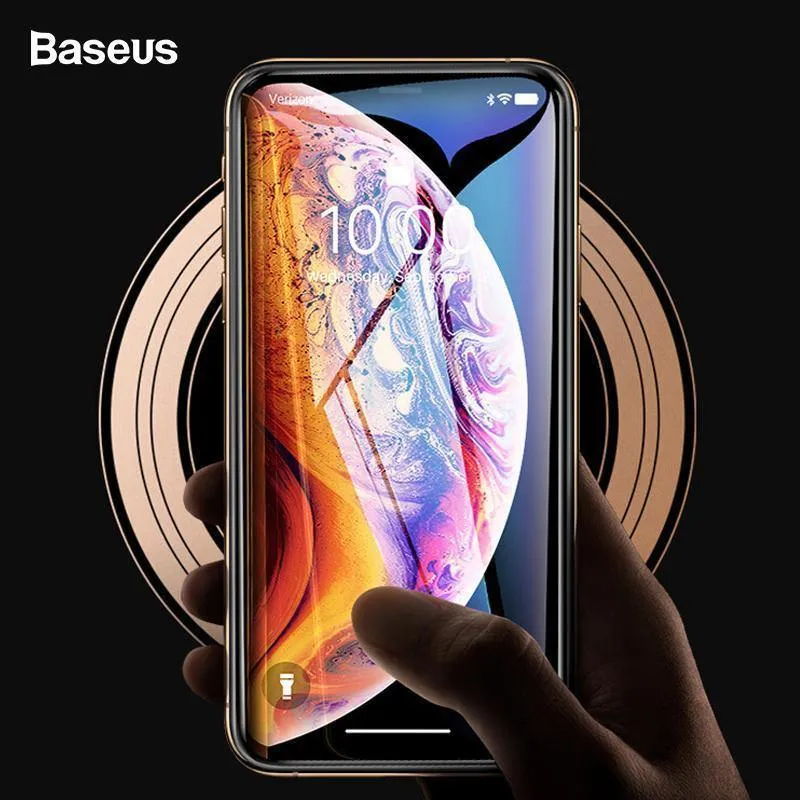 Baseus 0.3mm Displayschutzfolie für iPhone Xs Max Xr Xsmax 3D-Abdeckung aus gehärtetem Glas Schutzglasfolie für iPhoneXs Max iPhoneXr