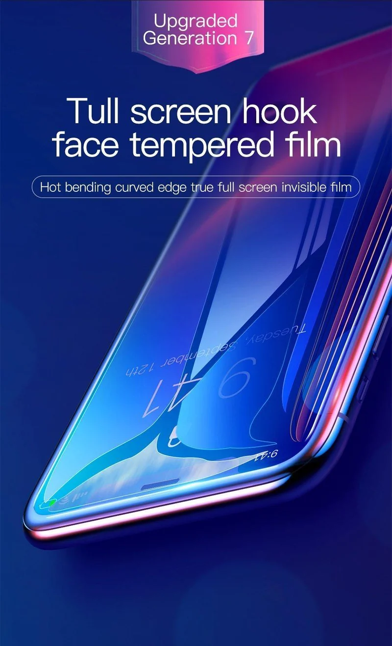 Baseus 0.3mm Displayschutzfolie für iPhone Xs Max Xr Xsmax 3D-Abdeckung aus gehärtetem Glas Schutzglasfolie für iPhoneXs Max iPhoneXr