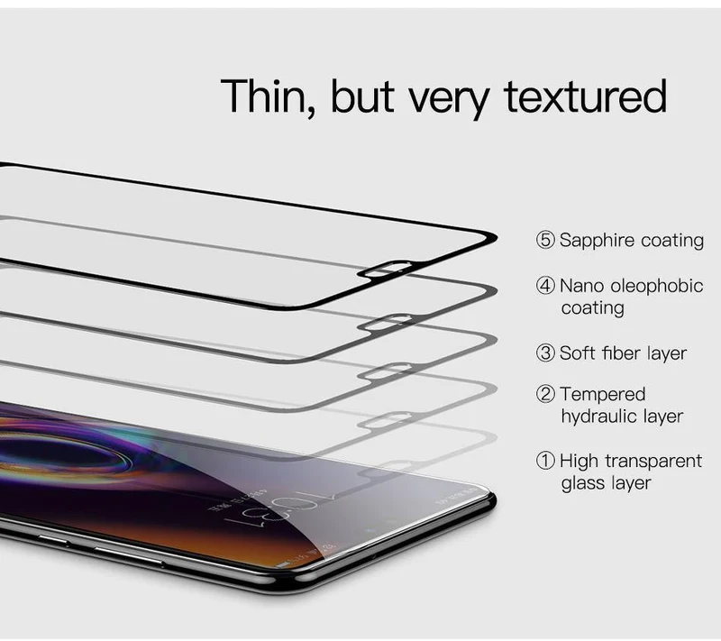 Baseus 0.3 mm 6D gebogener Displayschutz mit vollständiger Abdeckung für Huawei P20 P20 Pro Premium gehärtetes Glas Huawei P20 9H Schutzglas