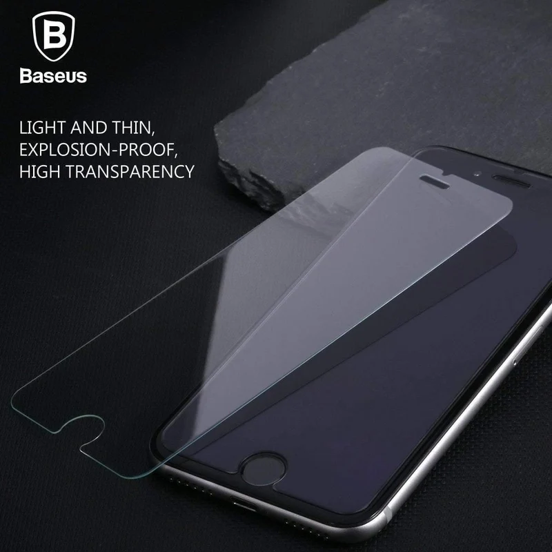 Baseus 0.2 und 0.3 MM HD für iPhone 7 Glas-Displayschutz für iPhone 8 7 Plus gehärtetes Glas ultradünne Schutzglasfolie
