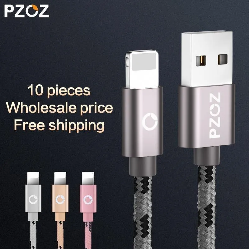 PZOZ 10 Stück USB-Kabel für iPhone-Kabel 8 7 6 plus 6s 5 5s se x iPad Air Mini Schnellladekabel Telefonladegerät Datenadapter