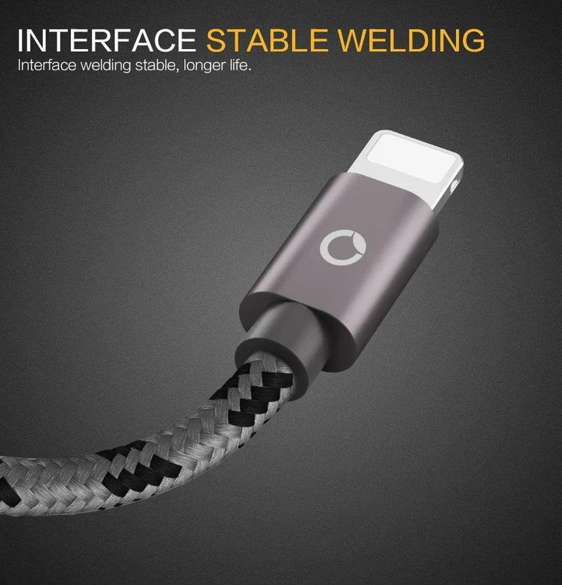 PZOZ 10 Stück USB-Kabel für iPhone-Kabel 8 7 6 plus 6s 5 5s se x iPad Air Mini Schnellladekabel Telefonladegerät Datenadapter