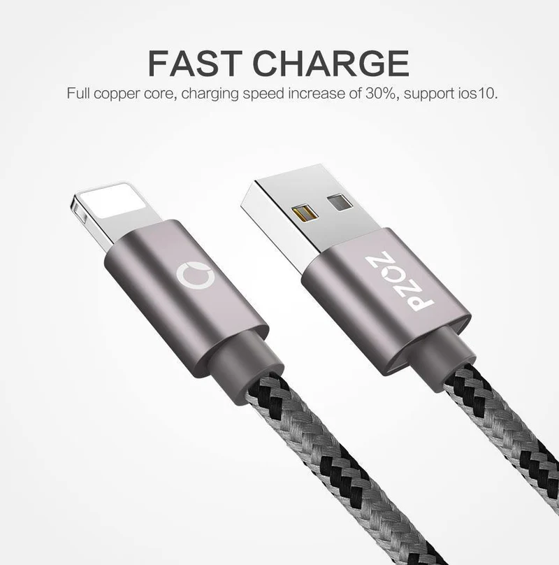 PZOZ 10 Stück USB-Kabel für iPhone-Kabel 8 7 6 plus 6s 5 5s se x iPad Air Mini Schnellladekabel Telefonladegerät Datenadapter