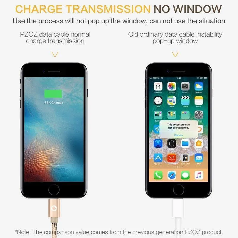 PZOZ 10 Stück USB-Kabel für iPhone-Kabel 8 7 6 plus 6s 5 5s se x iPad Air Mini Schnellladekabel Telefonladegerät Datenadapter
