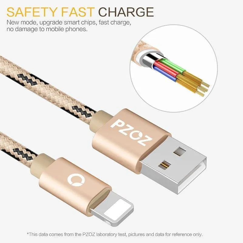 PZOZ 10 Stück USB-Kabel für iPhone-Kabel 8 7 6 plus 6s 5 5s se x iPad Air Mini Schnellladekabel Telefonladegerät Datenadapter