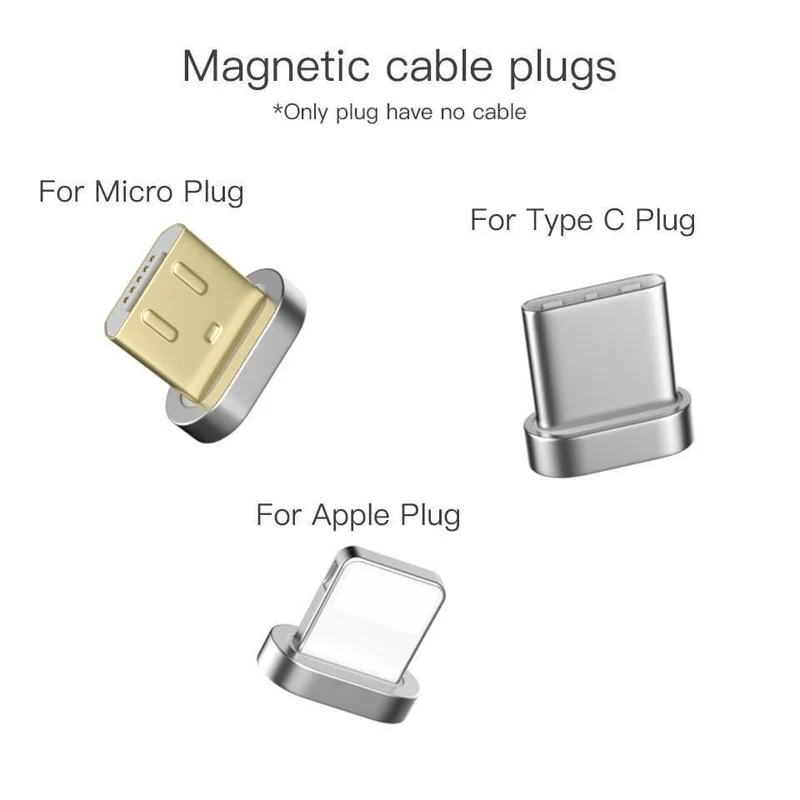 PZOZ Magnetischer Kabelstecker Typ C Micro USB C 8-poliger Schnellladeadapter Telefon MicroUSB Magnet Ladekabelstecker Aufbewahrungsbox Tasche
