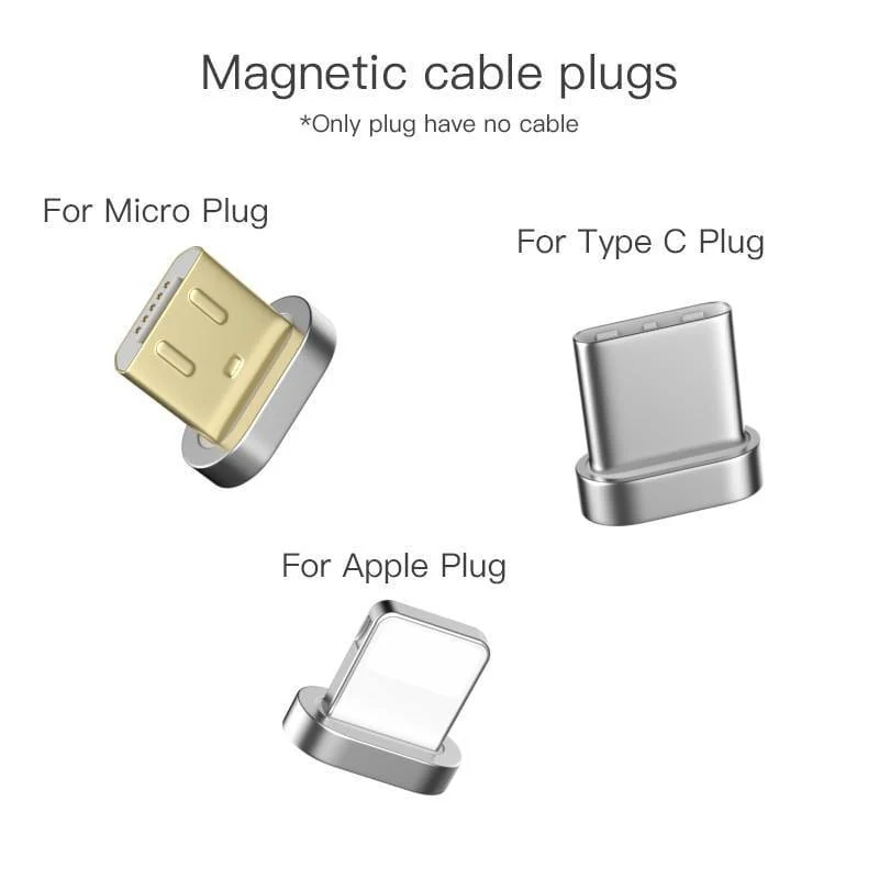 PZOZ Magnetischer Kabelstecker Typ C Micro USB C 8-poliger Schnellladeadapter Telefon MicroUSB Magnet Ladekabelstecker Aufbewahrungsbox Tasche