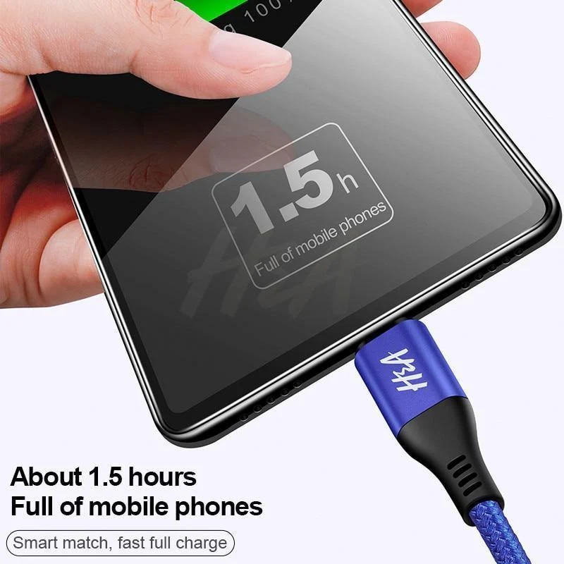 H&A USB Typ-C Kabel Schnellladekabel Datensynchronisationskabel Typ C Kabel für Samsung S9 S8 Note 9 8 Huawei Honor Phone USB-Ladekabel