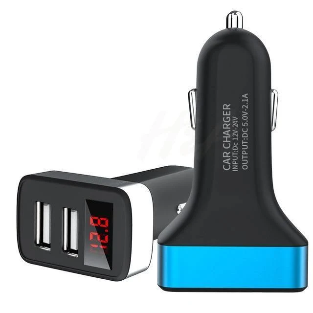 H&A Dual USB Autoladegerät mit LED-Anzeige Universal-Autoladegerät für Samsung S8 S9 iPhone xs max 7 8 X Plus Schnellladegerät