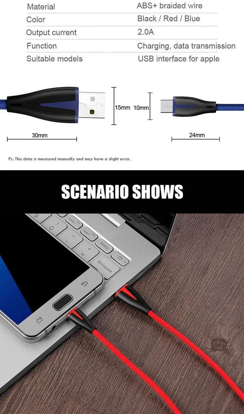H & A Fashion Schnellladung Micro USB Kabel für Samsung Xiaomi Redmi Huawei USB Ladegerät für Android System Handy Datenkabel